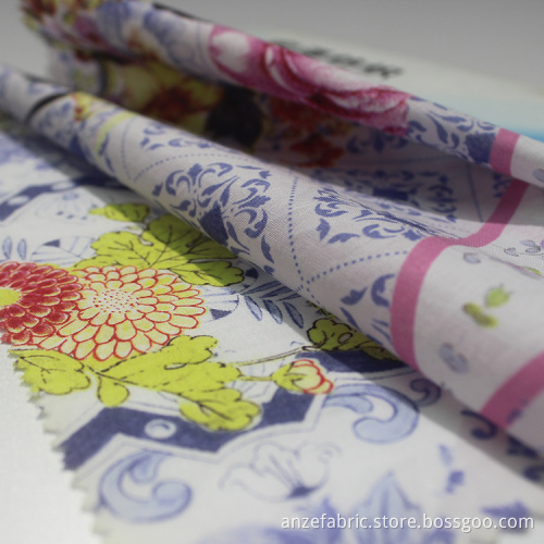 Customized Floral Printed 100 Cotton Lawn Fabric
